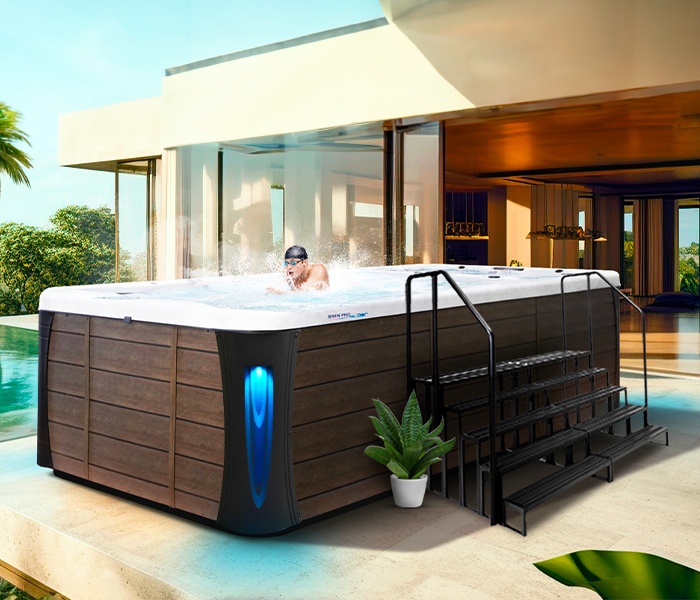 Calspas hot tub being used in a family setting - Chandler