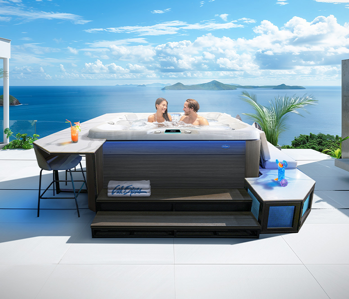 Calspas hot tub being used in a family setting - Chandler